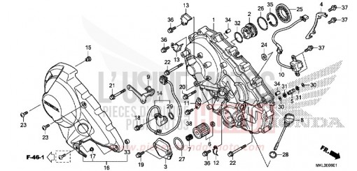 PANNEAU CARTER-MOTEUR D. (NC750XD) NC750XDK de 2019